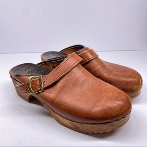 Vtg Sven’s Clog Leather Slip On Clogs